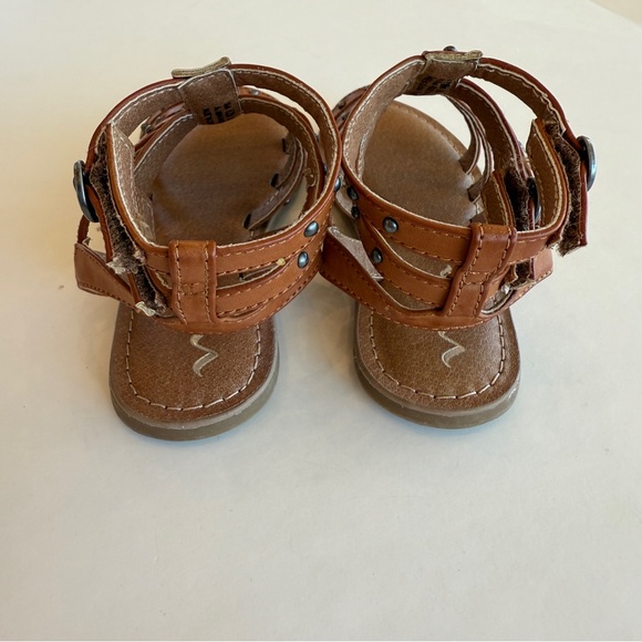 Nina Edie Gladiator Sandals Tan Studded | Girls Size 12 - Picture 4 of 6
